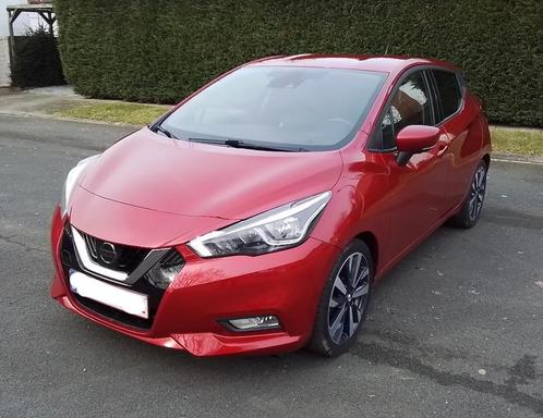 NISSAN MICRA TEKNA 1.0 benzine trekhaak leder airco gps, Auto's, Nissan, Particulier, Micra, 360° camera, ABS, Achteruitrijcamera