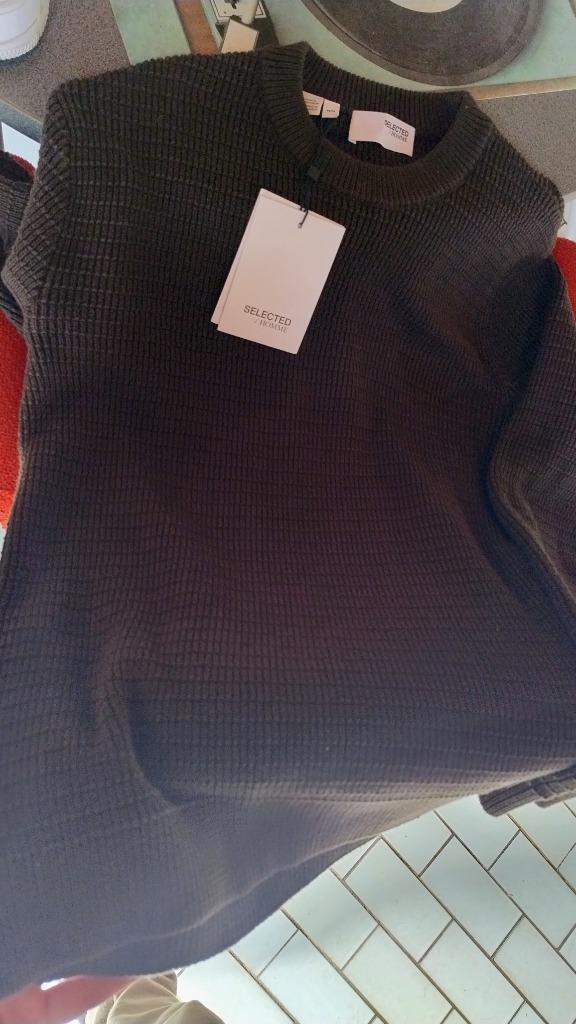 Kwaliteits Longsleeve shirt man M-L nieuw, Kleding | Heren, Truien en Vesten, Nieuw, Bruin, Ophalen