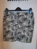 VERO MODA Denim Minirok Palmprint - Zwart/Ecru Maat M, Maat 38/40 (M), Vero Moda, Zwart, Ophalen of Verzenden