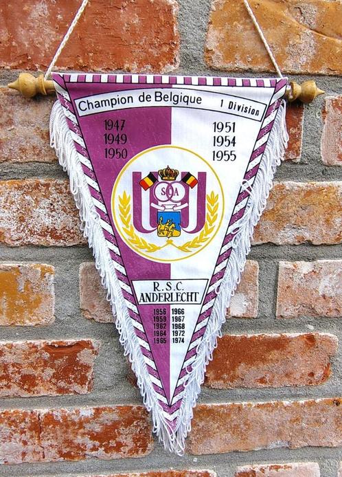 RSC Anderlecht 1970s vintage vaandel wimpel voetbal, Verzamelen, Sportartikelen en Voetbal, Ophalen of Verzenden