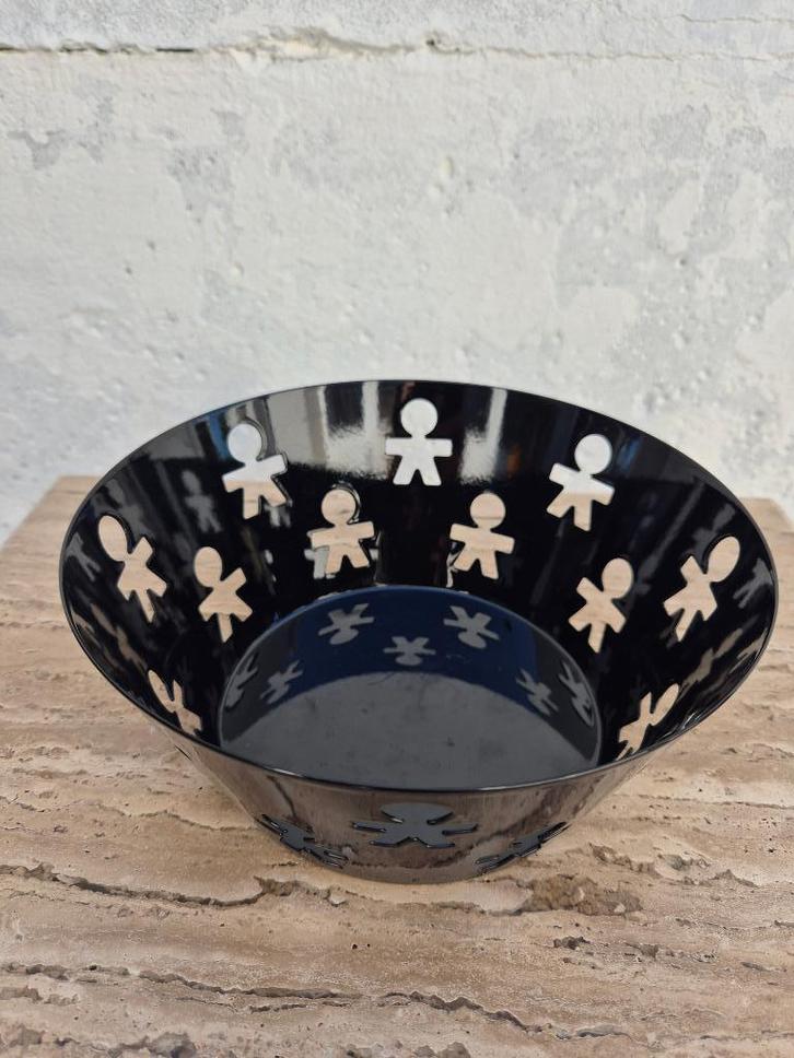 alessi girotondo schaal zwart, Huis en Inrichting, Keuken | Servies, Zo goed als nieuw, Schaal of Schalen, Overige materialen