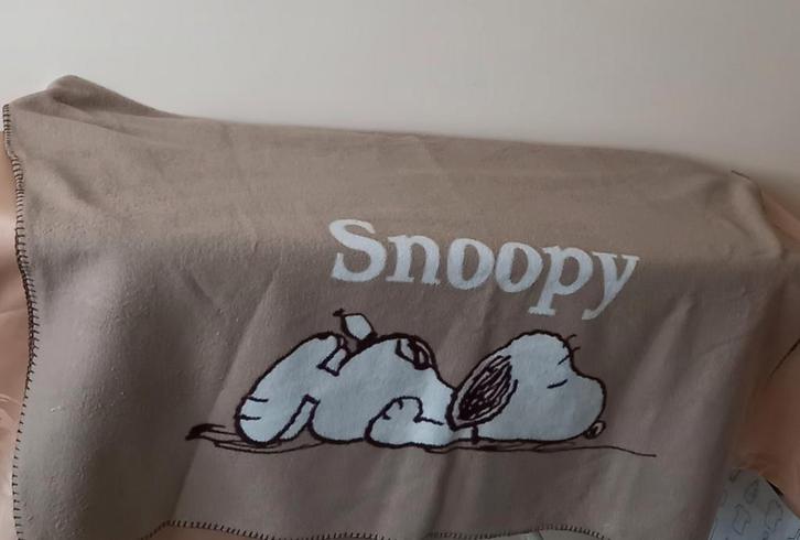 Snoopy fleece dekentje 1 persoons., Huis en Inrichting, Slaapkamer | Beddengoed, Zo goed als nieuw, Deken of Dekbed, Eenpersoons