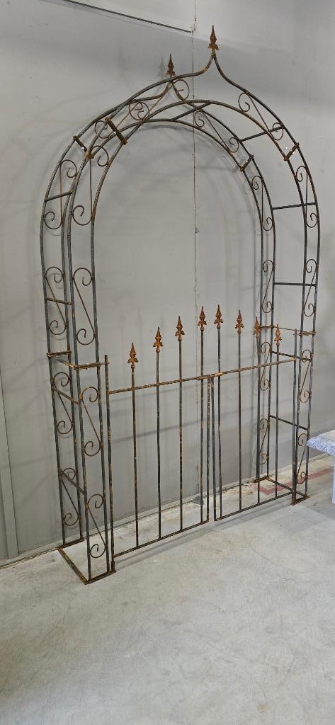 boogboog, smeedijzeren massieve bar met barrière, Tuin en Terras, Tuinmeubel-accessoires, Nieuw, Ophalen