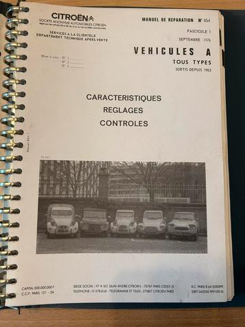 Classeur d’atelier Citroën pour les types A beschikbaar voor biedingen