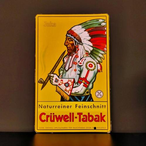 Cruwell Tabak Reclamebord Inka Duits Winkel Display Jaren 50, Collections, Marques & Objets publicitaires, Utilisé, Panneau publicitaire