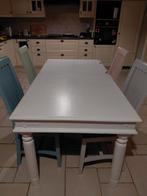 Houten tafel met 4 stoelen, Huis en Inrichting, Tafels | Eettafels, Ophalen