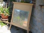 Miroir bisauté meuble lavabo/coiffeuse en pin, Ophalen, Rechthoekig, 50 tot 100 cm, Minder dan 100 cm