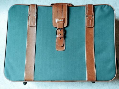 2 valiezen in stof, Handtassen en Accessoires, Koffers, Gebruikt, Overige materialen, 70 cm of meer, 55 cm of meer, Wieltjes, Ophalen