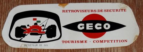 Vintage sticker Geco retroviseurs spiegels retro autocollant, Collections, Autocollants, Comme neuf, Voiture ou Moto, Enlèvement ou Envoi