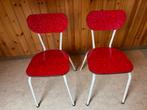 VINTAGE  KEUKENSTOELEN - ROOD (2 stuks), Ophalen
