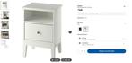 2 nachtkastjes ikea IDANAS, Huis en Inrichting, Slaapkamer | Nachtkastjes, Ophalen, Kunststof, Minder dan 45 cm, 55 tot 70 cm