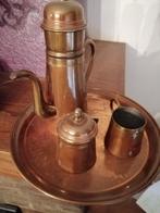 4-delige koperen koffieset decoratie, Ophalen, Koper