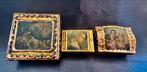 3 Vintage Italiaans Florintijnse houten doosjes, Antiek en Kunst, Ophalen of Verzenden