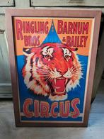 Affiche de cirque sur toile encadrée, Collections, Comme neuf, Enlèvement ou Envoi