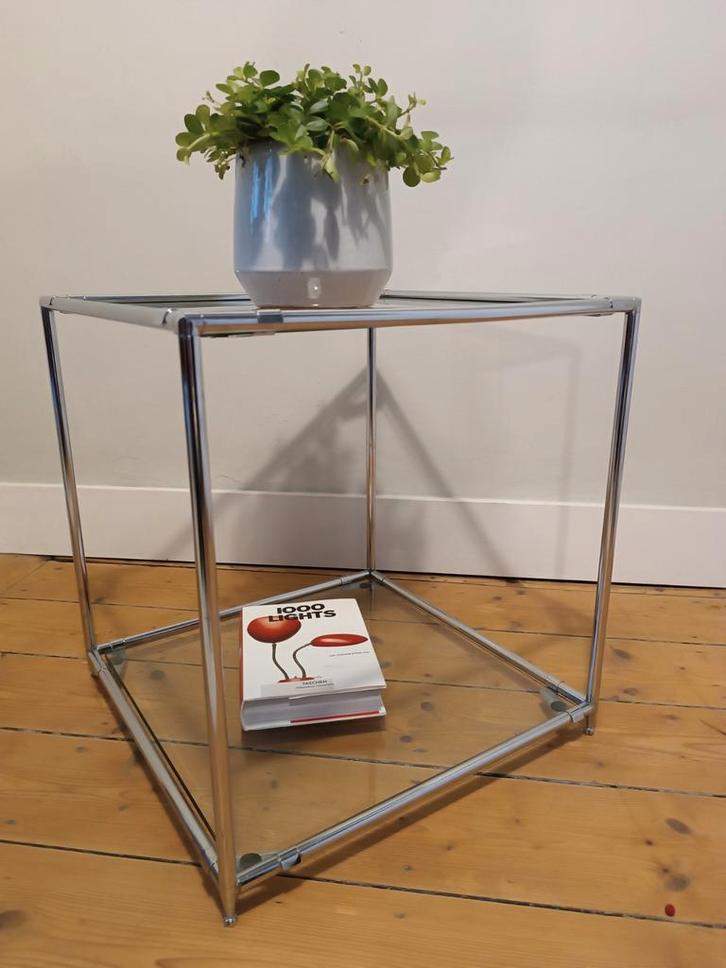 Table d'appoint Cadovius Abstracta, design vintage, verre ch, Maison & Meubles, Tables | Tables d'appoint, Verre, Enlèvement ou Envoi