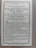 oud doodsprentje Menen 1893, Verzamelen, Bidprentjes en Rouwkaarten, Verzenden