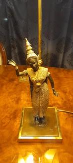 éclairage de bureau ancien avec bronze dorée sur socle, Enlèvement, Bronze