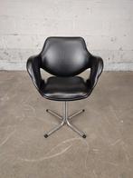 Vintage zwart zeteltje / stoel, Ophalen of Verzenden, Zo goed als nieuw, Zwart