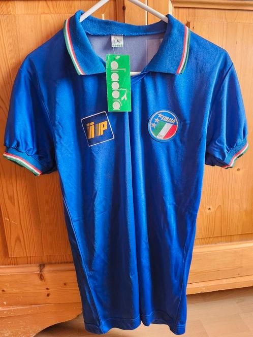 Shirt Italia 90 Diadora, Sport en Fitness, Voetbal, Zo goed als nieuw, Shirt, Maat L, Ophalen of Verzenden