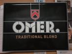 Metaal Reclamebord - Omer -, Verzamelen, Ophalen of Verzenden, Gebruikt, Reclamebord, Plaat of Schild, Overige merken
