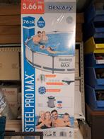 steel pro max 3,66 meter, Ophalen, Minder dan 80 cm, Rond, Opzetzwembad