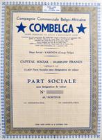 Combelga (Belgisch Congo) 1952, Action, Enlèvement ou Envoi, 1950 à 1970