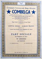 Combelga (Belgisch Congo) 1952, Timbres & Monnaies, Actions & Titres, Action, Enlèvement ou Envoi, 1950 à 1970