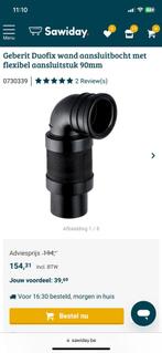 Geberit duofix aansluitingsbocht flexibel aansluitstuk 90mm, Doe-het-zelf en Bouw, Ophalen of Verzenden, Zo goed als nieuw