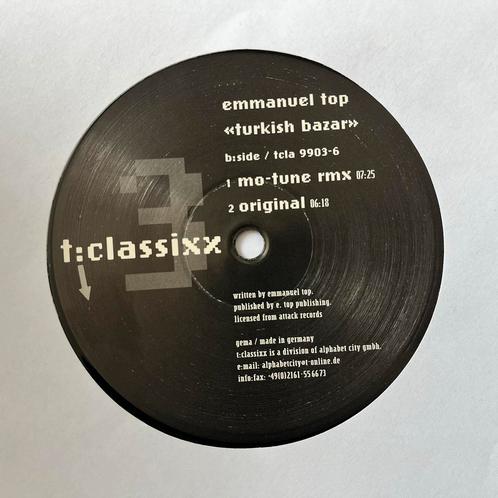Emmanuel Top – Turkish Bazar (T Classixx, 1999), Cd's en Dvd's, Vinyl | Dance en House, Gebruikt, Techno of Trance, 12 inch, Verzenden