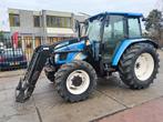 New Holland TL 100 A trekker tractor met front lader boom vo, New Holland, Gebruikt