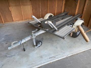 Moto aanhanger voor 2 moto’s.In goede staat, Autos : Divers, Remorques, Enlèvement, Utilisé
