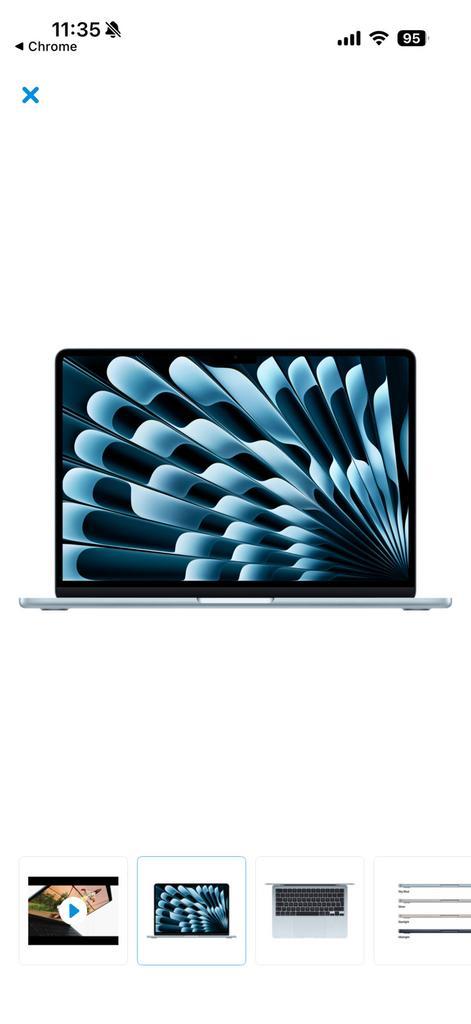 Macbook Air M4 13pouces 512/24 - Sky Blue, Computers en Software, Apple Macbooks, Zo goed als nieuw, MacBook, Ophalen