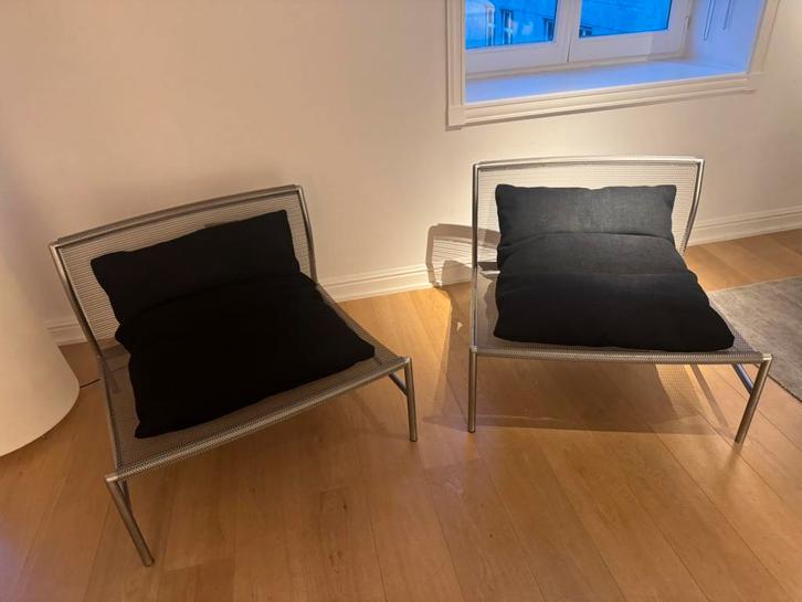 2 Fauteuils LIVING DIVANI Pierro Lissoni, Huis en Inrichting, Fauteuils, Gebruikt, Ophalen