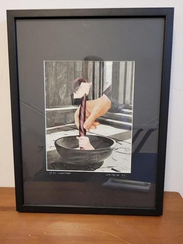 Collage-ontwerp met kunstwerk Francois-Xavier Delmeire   beschikbaar voor biedingen