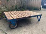 Industriële koffietafelkar, Huis en Inrichting, Gebruikt, 100 tot 150 cm, 50 tot 100 cm, Vintage industrieel