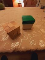 Houten puzzel kubus, Hobby en Vrije tijd, Denksport en Puzzels, Ophalen, Minder dan 500 stukjes, Gebruikt, Rubik's of 3D-puzzel
