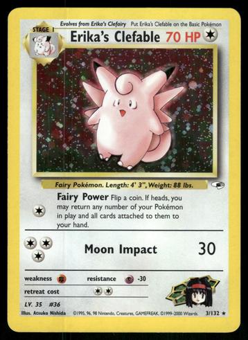 Erika's Clefable 3/132 - Gym Heroes (NM) beschikbaar voor biedingen