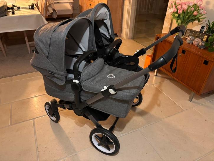 Tweelingbuggy set bugaboo donkey3, Kinderen en Baby's, Buggy's, Zo goed als nieuw, Ophalen