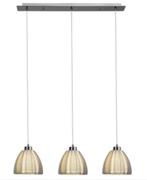 Luminaire - suspension "Relax chromée à 3 lampes", Gebruikt, Ophalen, Glas