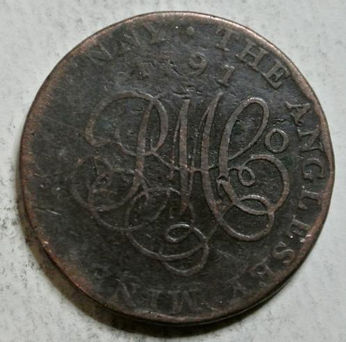 AV½ Penny Anglesey - Parys Mines Company/Druid Series 1791, Postzegels en Munten, Munten | Europa | Niet-Euromunten, Losse munt