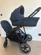 Gazelle s duowagen blauw met reismand en cloud autostoel, Kinderen en Baby's, Kinderwagens en Combinaties, Ophalen, Zo goed als nieuw