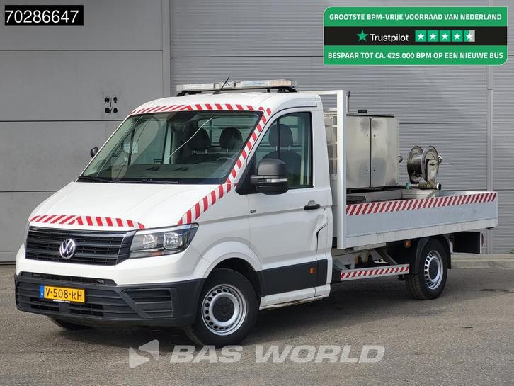 Volkswagen Crafter 177pk Automaat Open Laadbak Reinigingswag, Auto's, Bestelwagens en Lichte vracht, Bedrijf, Te koop, Airconditioning