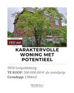 Karaktervolle woning met potentieel, Leopoldsburg, Twee onder één kap, 5 kamers, 925 kWh/m²/jaar