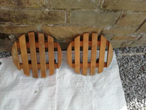 Ronde plantenhouders voorzien van 4 wielen (set van 2), Tuin en Terras, Tuinwanddecoratie, Zo goed als nieuw, Ophalen
