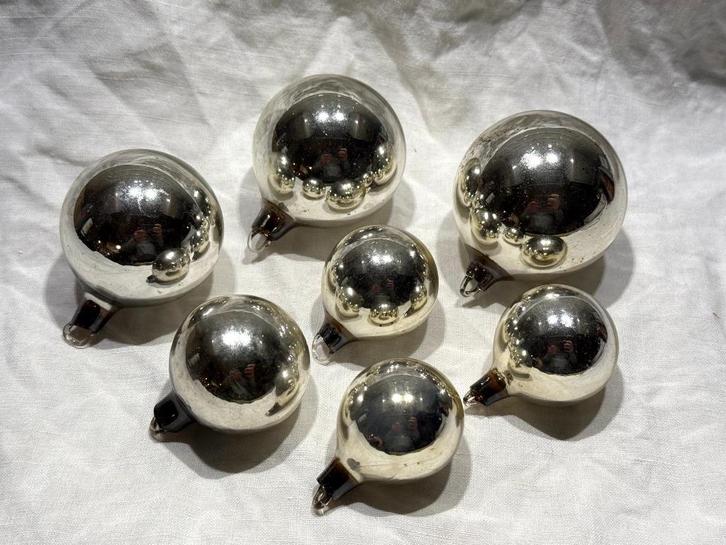 Ajeko zilveren ronde kerstballen 1938-1952 (prijs/stuk), Antiek en Kunst, Curiosa en Brocante, Ophalen of Verzenden