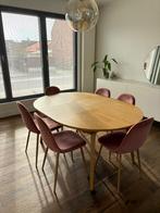 Uitschuifbare eettafel, Huis en Inrichting, Tafels | Eettafels, Ophalen, 100 tot 150 cm, Eikenhout, Zo goed als nieuw