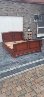 2  persoons bed in notelaar, Notenlaar, Brun, Enlèvement, Utilisé