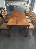 Tafel voor 10 personen te koop + 6 stoelen, Huis en Inrichting, Tafels | Eettafels, Ophalen