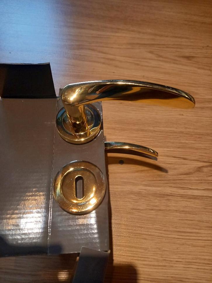 Sets nieuwe deurklinken, Doe-het-zelf en Bouw, Hang- en Sluitwerk, Nieuw, Klink of Kruk, Koper of Messing, Ophalen