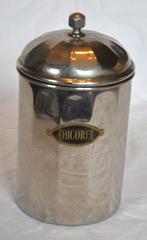 boite a chicorée en metal facette chromé, Antiquités & Art, Enlèvement ou Envoi